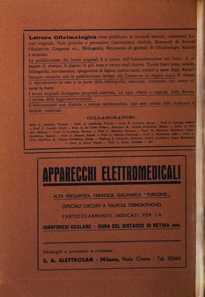 Lettura oftalmologica rivista mensile di oculistica pratica