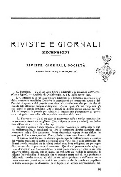 Lettura oftalmologica rivista mensile di oculistica pratica