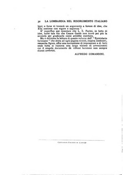 La Lombardia nel Risorgimento italiano bollettino trimestrale del Comitato regionale lombardo della Società nazionale per la storia del Risorgimento italiano