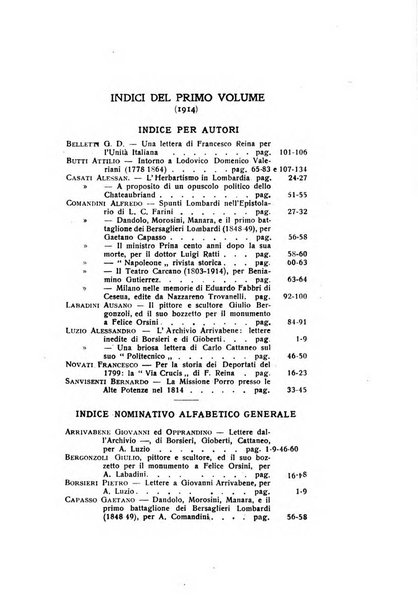 La Lombardia nel Risorgimento italiano bollettino trimestrale del Comitato regionale lombardo della Società nazionale per la storia del Risorgimento italiano