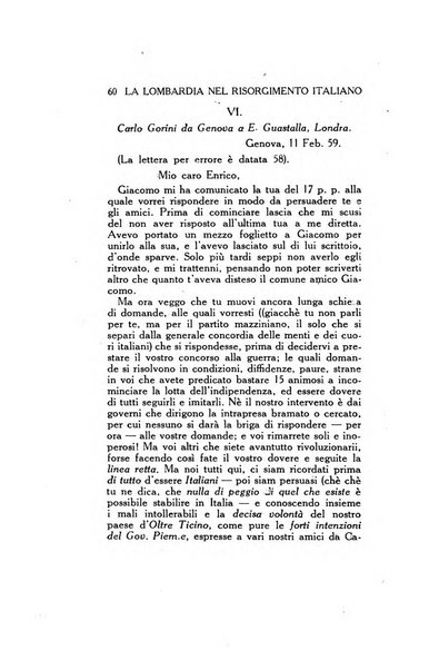 La Lombardia nel Risorgimento italiano bollettino trimestrale del Comitato regionale lombardo della Società nazionale per la storia del Risorgimento italiano