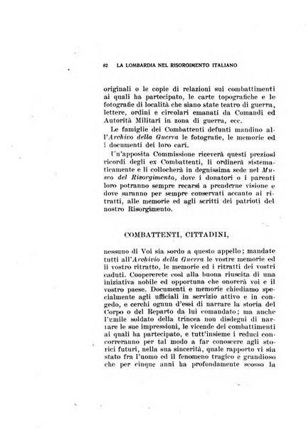 La Lombardia nel Risorgimento italiano bollettino trimestrale del Comitato regionale lombardo della Società nazionale per la storia del Risorgimento italiano