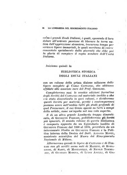 La Lombardia nel Risorgimento italiano bollettino trimestrale del Comitato regionale lombardo della Società nazionale per la storia del Risorgimento italiano