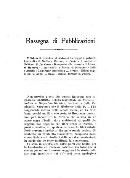 La Lombardia nel Risorgimento italiano bollettino trimestrale del Comitato regionale lombardo della Società nazionale per la storia del Risorgimento italiano