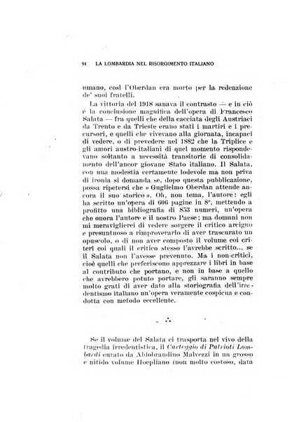 La Lombardia nel Risorgimento italiano bollettino trimestrale del Comitato regionale lombardo della Società nazionale per la storia del Risorgimento italiano