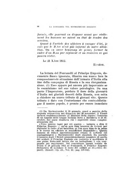 La Lombardia nel Risorgimento italiano bollettino trimestrale del Comitato regionale lombardo della Società nazionale per la storia del Risorgimento italiano