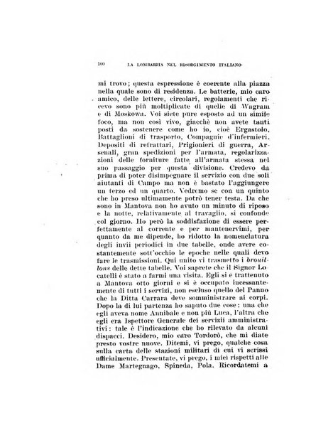 La Lombardia nel Risorgimento italiano bollettino trimestrale del Comitato regionale lombardo della Società nazionale per la storia del Risorgimento italiano