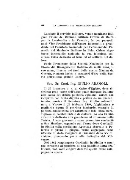 La Lombardia nel Risorgimento italiano bollettino trimestrale del Comitato regionale lombardo della Società nazionale per la storia del Risorgimento italiano