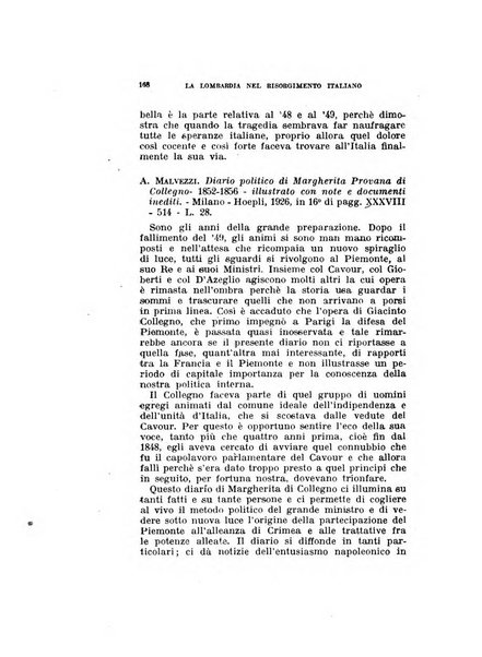 La Lombardia nel Risorgimento italiano bollettino trimestrale del Comitato regionale lombardo della Società nazionale per la storia del Risorgimento italiano