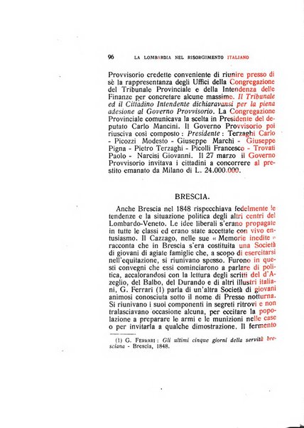 La Lombardia nel Risorgimento italiano bollettino trimestrale del Comitato regionale lombardo della Società nazionale per la storia del Risorgimento italiano