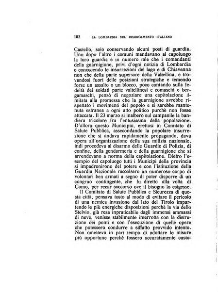 La Lombardia nel Risorgimento italiano bollettino trimestrale del Comitato regionale lombardo della Società nazionale per la storia del Risorgimento italiano