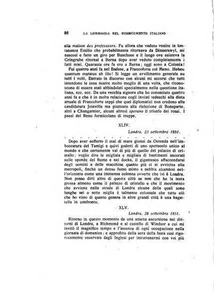 La Lombardia nel Risorgimento italiano bollettino trimestrale del Comitato regionale lombardo della Società nazionale per la storia del Risorgimento italiano