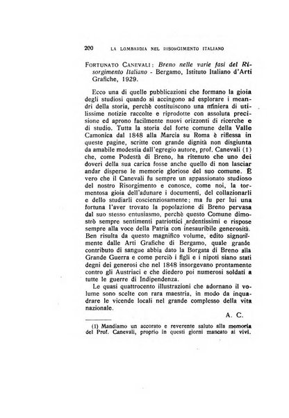 La Lombardia nel Risorgimento italiano bollettino trimestrale del Comitato regionale lombardo della Società nazionale per la storia del Risorgimento italiano