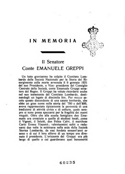 La Lombardia nel Risorgimento italiano bollettino trimestrale del Comitato regionale lombardo della Società nazionale per la storia del Risorgimento italiano