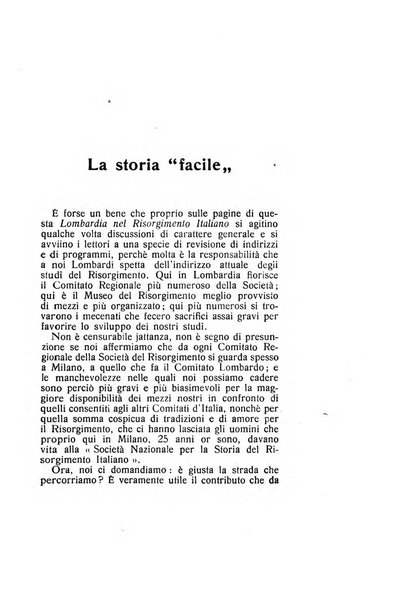 La Lombardia nel Risorgimento italiano bollettino trimestrale del Comitato regionale lombardo della Società nazionale per la storia del Risorgimento italiano