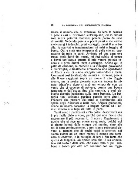 La Lombardia nel Risorgimento italiano bollettino trimestrale del Comitato regionale lombardo della Società nazionale per la storia del Risorgimento italiano