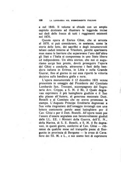 La Lombardia nel Risorgimento italiano bollettino trimestrale del Comitato regionale lombardo della Società nazionale per la storia del Risorgimento italiano