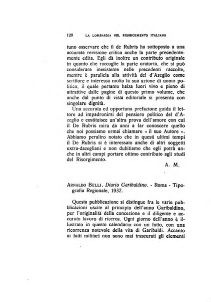 La Lombardia nel Risorgimento italiano bollettino trimestrale del Comitato regionale lombardo della Società nazionale per la storia del Risorgimento italiano