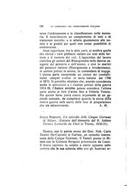 La Lombardia nel Risorgimento italiano bollettino trimestrale del Comitato regionale lombardo della Società nazionale per la storia del Risorgimento italiano