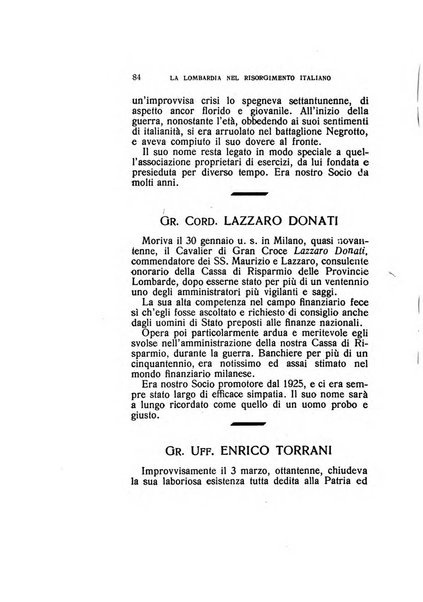 La Lombardia nel Risorgimento italiano bollettino trimestrale del Comitato regionale lombardo della Società nazionale per la storia del Risorgimento italiano