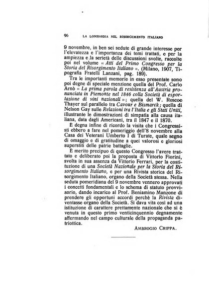 La Lombardia nel Risorgimento italiano bollettino trimestrale del Comitato regionale lombardo della Società nazionale per la storia del Risorgimento italiano