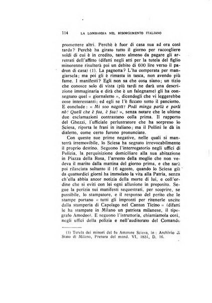 La Lombardia nel Risorgimento italiano bollettino trimestrale del Comitato regionale lombardo della Società nazionale per la storia del Risorgimento italiano