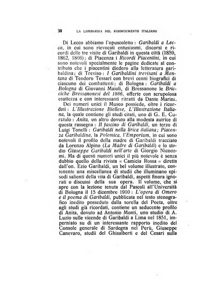 La Lombardia nel Risorgimento italiano bollettino trimestrale del Comitato regionale lombardo della Società nazionale per la storia del Risorgimento italiano