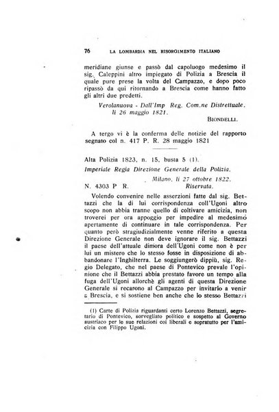 La Lombardia nel Risorgimento italiano bollettino trimestrale del Comitato regionale lombardo della Società nazionale per la storia del Risorgimento italiano