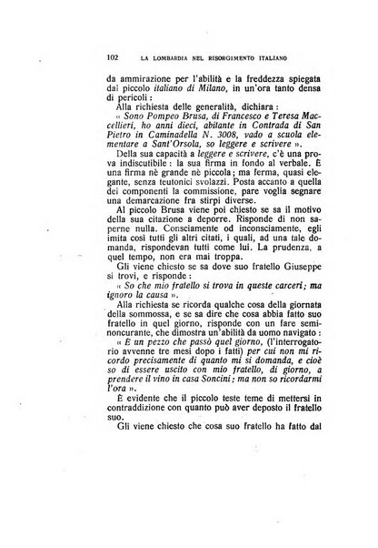 La Lombardia nel Risorgimento italiano bollettino trimestrale del Comitato regionale lombardo della Società nazionale per la storia del Risorgimento italiano