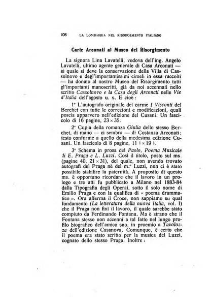 La Lombardia nel Risorgimento italiano bollettino trimestrale del Comitato regionale lombardo della Società nazionale per la storia del Risorgimento italiano