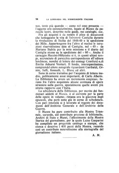 La Lombardia nel Risorgimento italiano bollettino trimestrale del Comitato regionale lombardo della Società nazionale per la storia del Risorgimento italiano