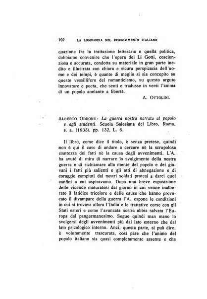 La Lombardia nel Risorgimento italiano bollettino trimestrale del Comitato regionale lombardo della Società nazionale per la storia del Risorgimento italiano