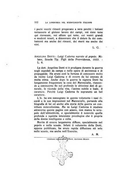 La Lombardia nel Risorgimento italiano bollettino trimestrale del Comitato regionale lombardo della Società nazionale per la storia del Risorgimento italiano