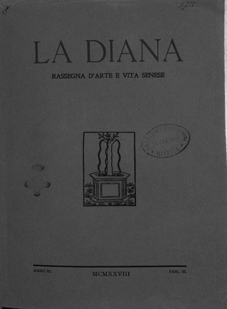 La Diana rivista d'arte e vita senese