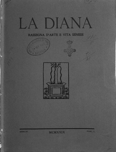 La Diana rivista d'arte e vita senese