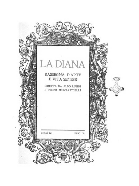 La Diana rivista d'arte e vita senese