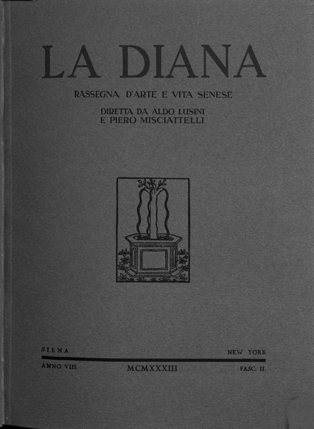 La Diana rivista d'arte e vita senese