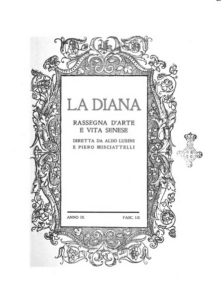 La Diana rivista d'arte e vita senese