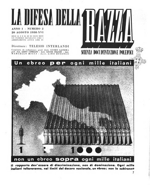 La difesa della razza scienza, documentazione, polemica