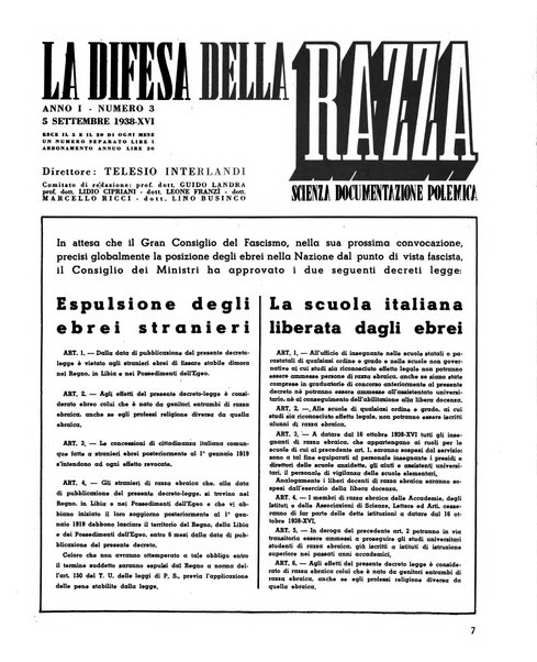 La difesa della razza scienza, documentazione, polemica