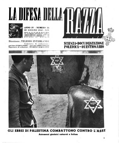 La difesa della razza scienza, documentazione, polemica