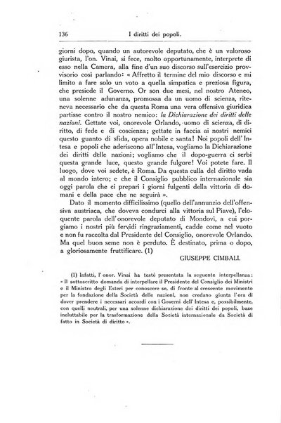 I diritti dei popoli rivista trimestrale per l'organizzazione giuridica della società internazionale