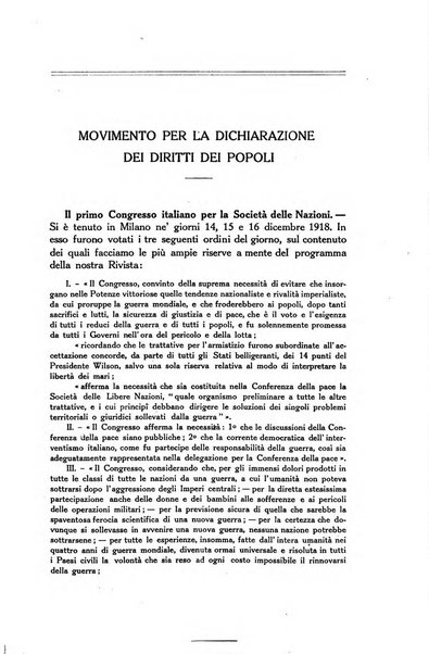 I diritti dei popoli rivista trimestrale per l'organizzazione giuridica della società internazionale