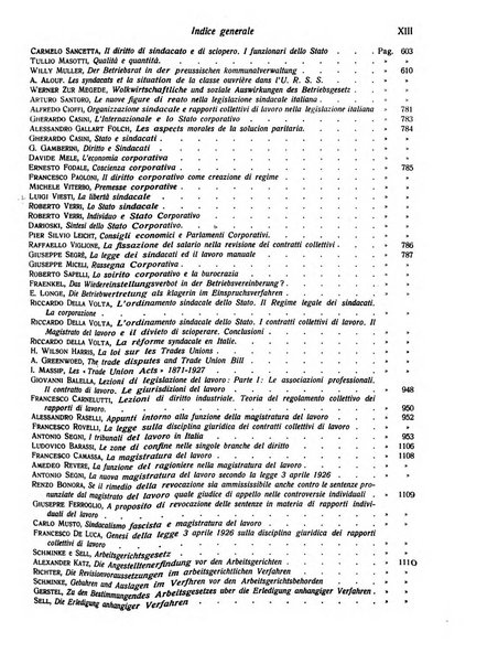 Il diritto del lavoro ufficiale del Ministero delle corporazioni per il bollettino