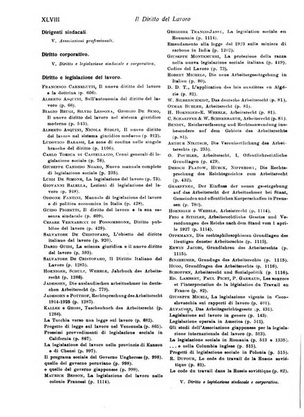 Il diritto del lavoro ufficiale del Ministero delle corporazioni per il bollettino