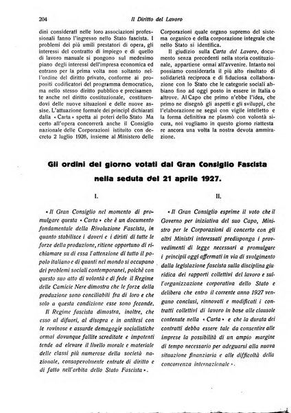 Il diritto del lavoro ufficiale del Ministero delle corporazioni per il bollettino