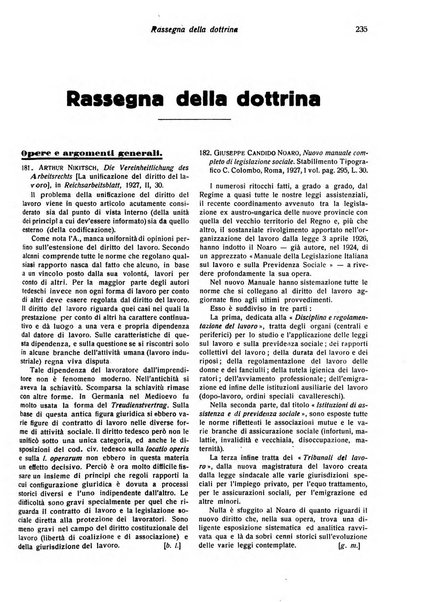 Il diritto del lavoro ufficiale del Ministero delle corporazioni per il bollettino