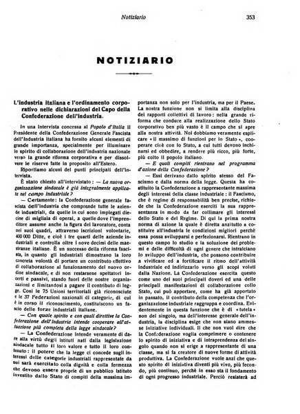 Il diritto del lavoro ufficiale del Ministero delle corporazioni per il bollettino