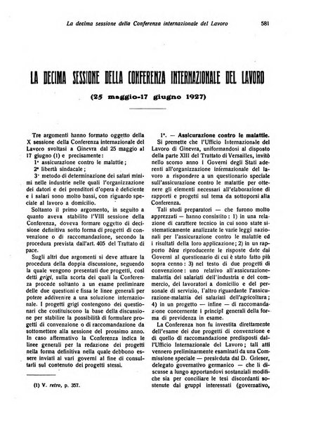 Il diritto del lavoro ufficiale del Ministero delle corporazioni per il bollettino