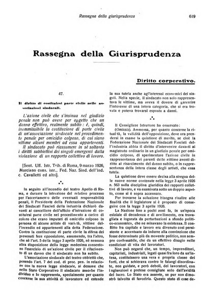 Il diritto del lavoro ufficiale del Ministero delle corporazioni per il bollettino